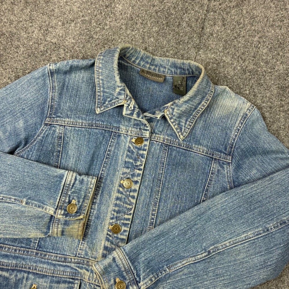 Relativity Womens Size Small Utility Jacket Medium Wash Denim Button Up Coat